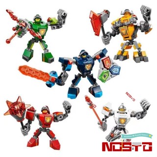 บล็อกตัวต่อ รูปอัศวิน Nexo Mecha Suit Macy Axl Lance Aaron Ultimate Clay Ultimate Robin DIY ของเล่นสําหรับเด็กผู้ชาย