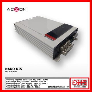 ลำโพงคู่ [โค้ดDDAYMAR7ลดสูงสุด200] ACZON NANO DI5 เพาเวอร์แอมป์ ขนาด 5 แชนแนล AMORNAUDIO อมรออดิโอ