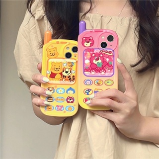 เคสโทรศัพท์มือถือ ลายการ์ตูนดิสนีย์ วินนี่ เดอะ พูห์ โลโซ สไตล์เรโทร สําหรับ iPhone 14 13 12 11 Pro Max 14promax