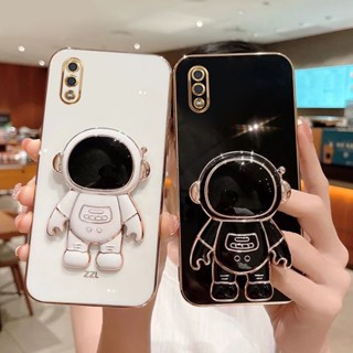 เคสโทรศัพท์มือถือแบบนิ่ม TPU กันกระแทก ลายนักบินอวกาศ พร้อมที่ตั้งวาง หรูหรา สําหรับ Samsung Galaxy A01 A02 A02s A03s A03 Core A04 A04e