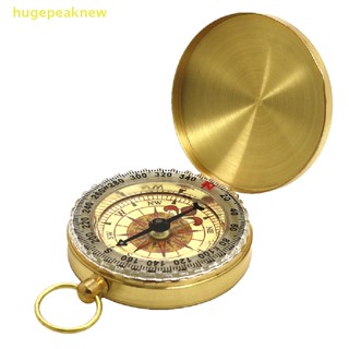 hugepeaknew High Quality Camping Hiking Pocket Brass Golden Compass Portable Compass Navigation for Outdoor Activities Nice