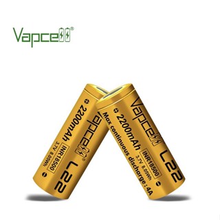 Vapcell INR18500 L22 2200mAh ได้ถ่าน 2 ก้อน ของแท้ ถ่าน