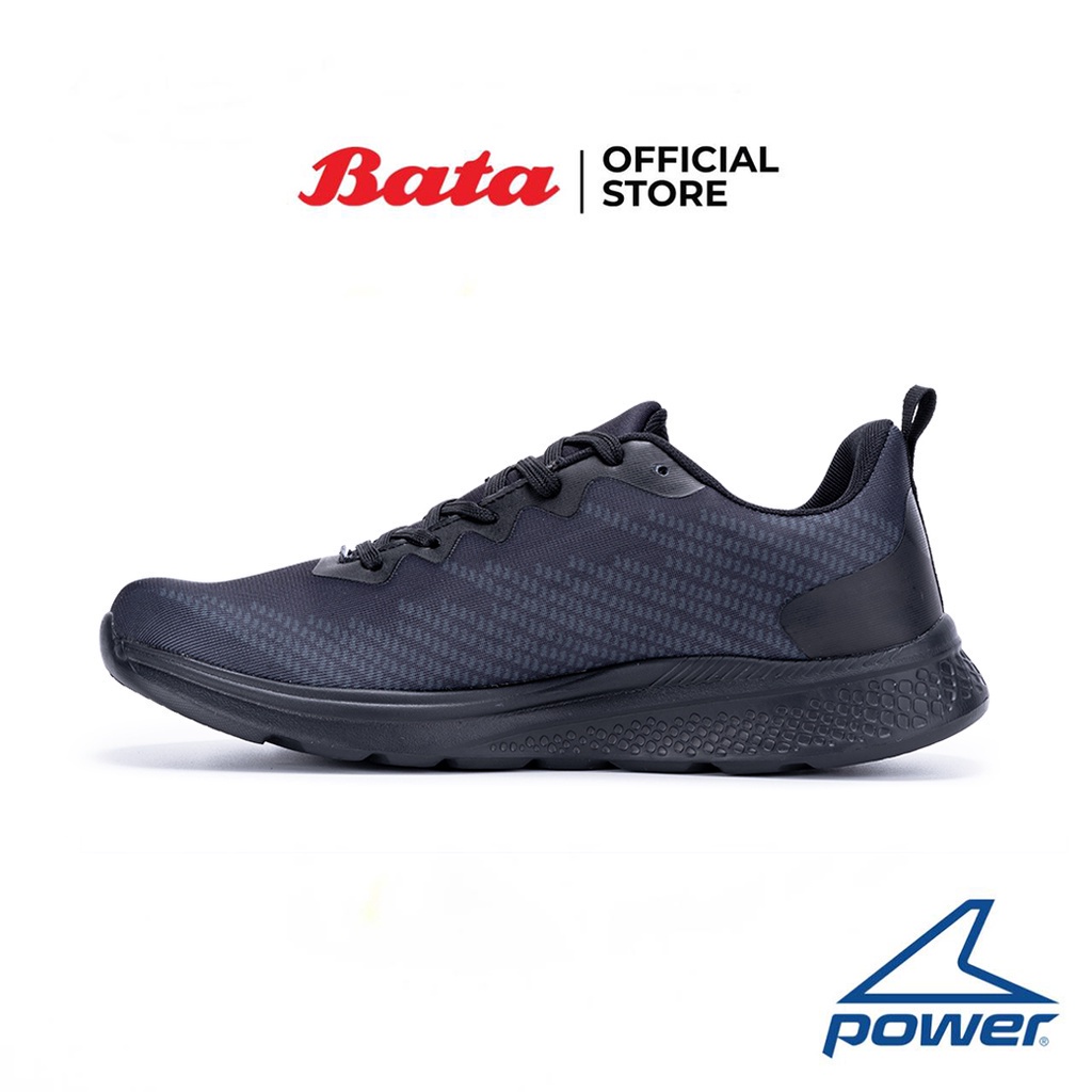 💐CC พร้อมส่งBata บาจา ยี่ห้อ Power รองเท้ากีฬา รองเท้าวิ่ง รองเท้าผ้าใบ ผ้าใบผูกเชือก สำหรับผู้ชาย รุ่น Draco