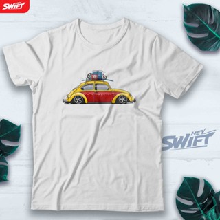 [S-5XL]เสื้อยืด พิมพ์ลายกบ VW Volkswagen Beetle DISTRO