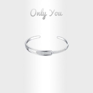 Only You สร้อยข้อมือเงิน 925 ประดับพลอยเทียม วิบวับ แฟชั่นเรียบง่าย