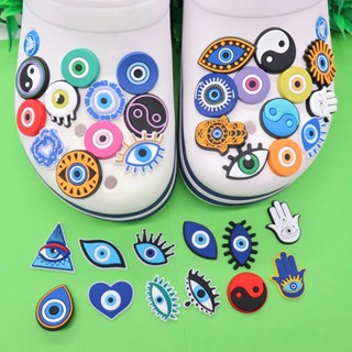 เครื่องประดับ รูปตาปีศาจหัวใจน่ารัก สําหรับตกแต่งรองเท้า Crocs