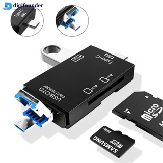 Digifounder อะแดปเตอร์การ์ดรีดเดอร์ OTG SD Type C USB2.0 TF K8P9