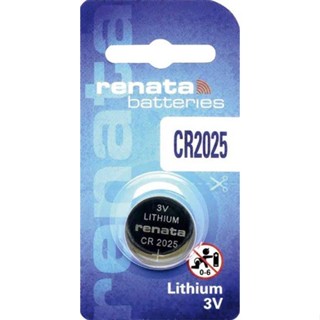 ถ่านกระดุม Renata CR2016, CR2025, CR2032 Lithium 3V แพค 1 ก้อน ของใหม่ ของแท้ สามารถออกใบกำกับภาษีได้ ถ่าน