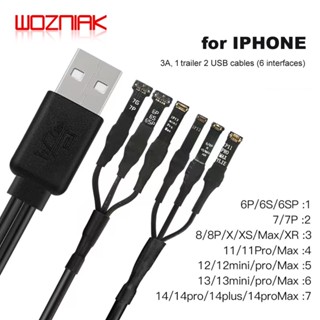 สายไฟ 3A 1To2 สาย USB (6 อินเทอร์เฟซ) รองรับ IPHONE 6P-14 PRO MAX