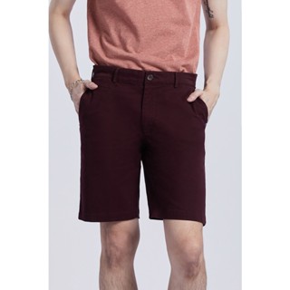 LTD กางเกงชิโน่ขาสั้น ผู้ชาย สีแดงมารูน | Chino Shorts (Slim Fit) | 0928