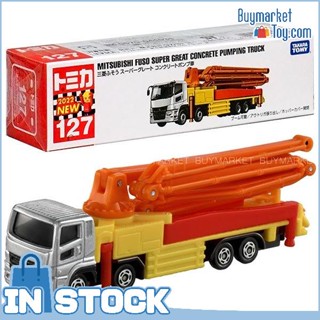 [ของแท้] Takara Tomy Tomica Die -Cast Car - No.127 Fuso Supergreat Concrete Pumping