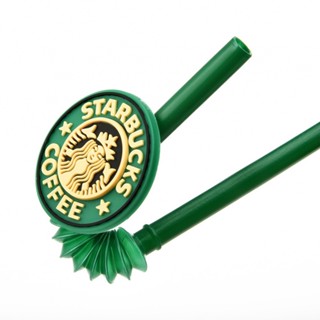 Starbucks แปรงทําความสะอาดหลอดพลาสติก PVC แบบนิ่ม ใช้ซ้ําได้ สําหรับของขวัญ