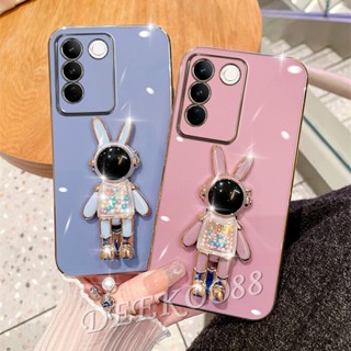  เคสมือถือ แบบนิ่ม ลายการ์ตูนหมีน่ารัก พร้อมขาตั้ง สําหรับ VIVO V29 5G VIVOV29