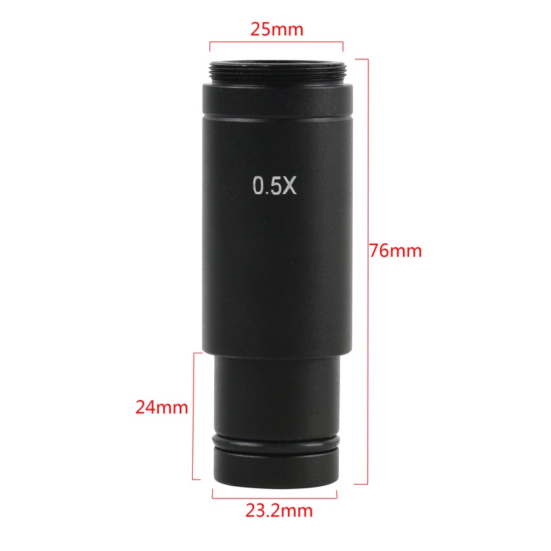 แหวนอะแดปเตอร์กล้องจุลทรรศน์ 0.5X 0.4X 1.0X C Mount Lens to 23.2 มม. 30 มม. 30.5 มม. Stereo Biological Microscope สําหรับกล้องวิดีโอ CMOS CCD