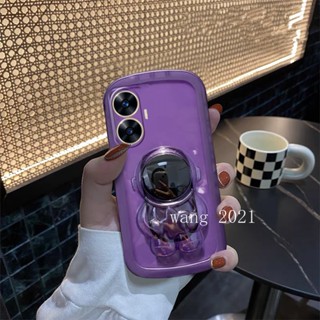 Ready Stock New Phone Case เคส Realme C55 2023 New Color Transparent Astronaut Invisible Phone Holder Casing Realme C55 NFC Lens Protection Soft Case เคสโทรศัพท