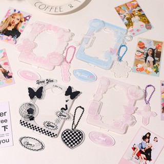ขาตั้งโชว์การ์ดไอดอล พร้อมจี้ และแผ่นแปะ สําหรับตกแต่งโต๊ะ DIY