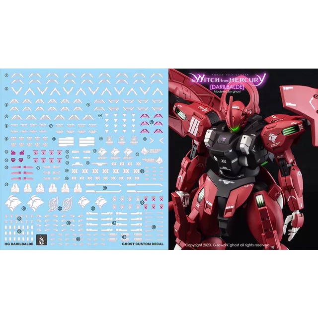 YAN Water Slide Decal For GHOST HG AERIAL DARILBALDE