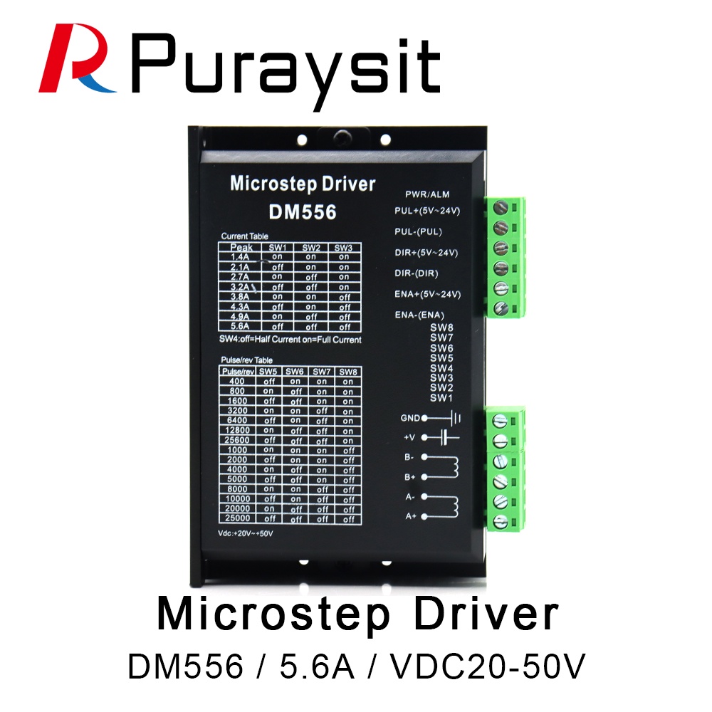 HB Puraysit Puraysit DM556 Digital Stepper มอเตอร์ 2 เฟส 5.6A สําหรับ 57 86 stepper มอเตอร์ NEMA23 N