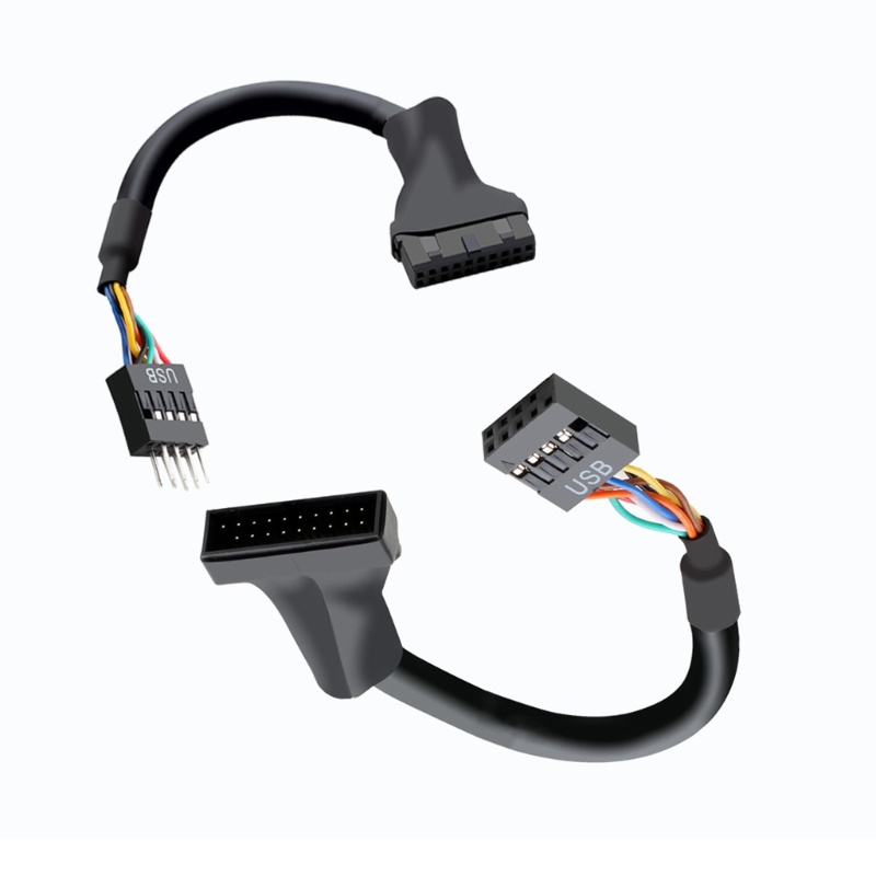 Doublebuy สายอะแดปเตอร์เมนบอร์ด USB3 0 เป็น 2 0 9Pin USB 2 0 ตัวผู้ ตัวเมีย เป็น 20Pin