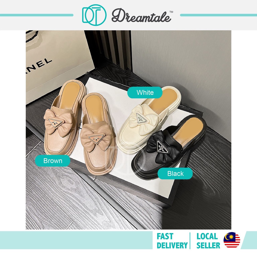 Dreamtale ผู้หญิง Loafer Rebel ริบบิ้นแพลตฟอร์ม Mule รองเท้าไม่มีส้นผู้หญิง Loafer ผู้หญิง Slip บนรอ
