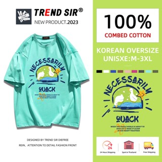 ⚡พร้อมส่ง⚡️เสื้อยืด oversize cotton 100 เสื้อยืดคอกลม ทรงหลวม เสื้อยืดคอกลมผ้านิ่มใส่สบาย มี9สี M-3XL