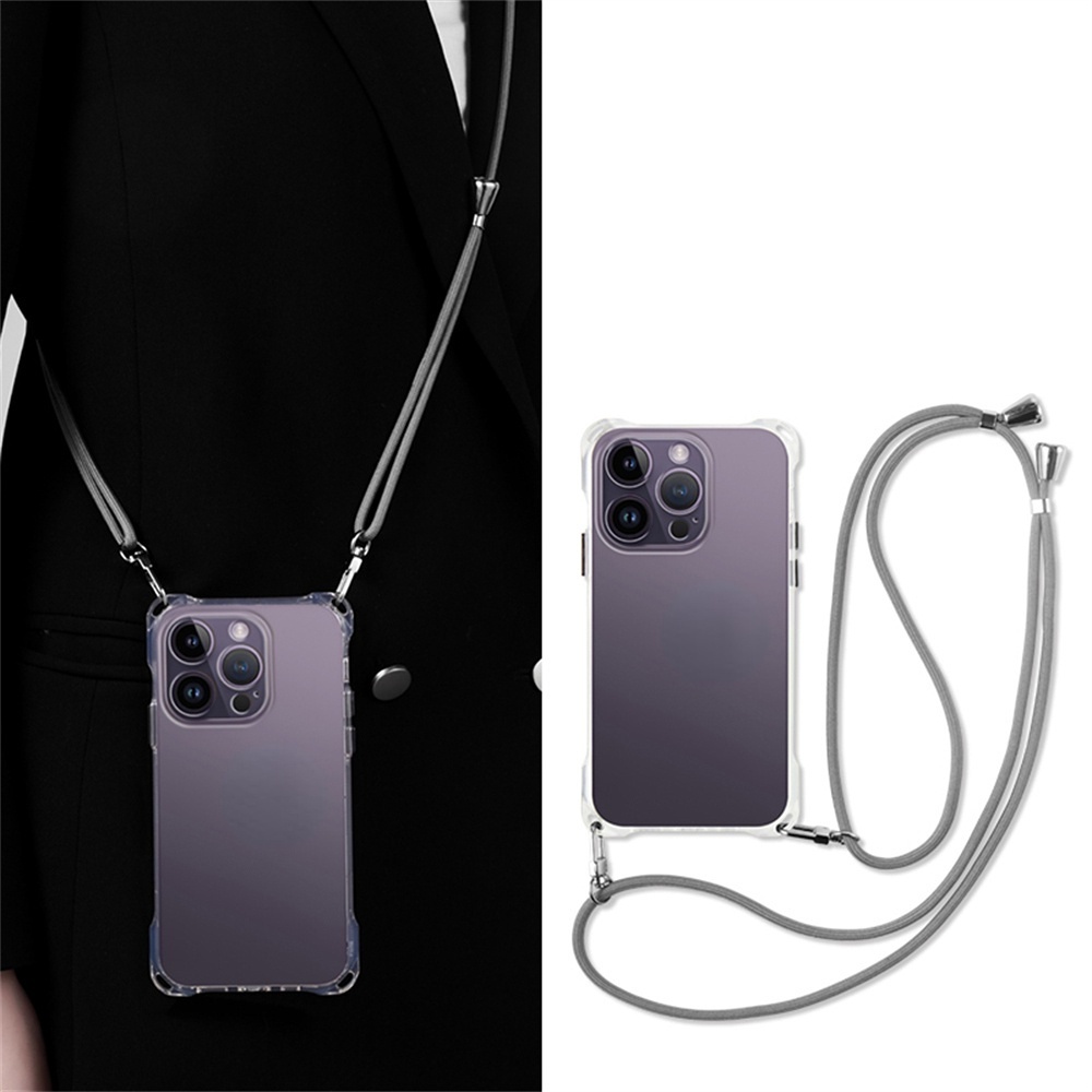 เคสโทรศัพท์มือถือ กันตก พร้อมสายคล้อง สําหรับ IPhone 13 12 11 14 Pro Max X XS XR 7 8 Plus SE 2020 14 Plus