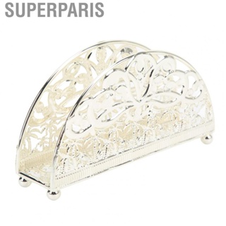 Superparis Vertical Napkin Holder Electroplating Process Hollow Pattern Iron Napkin Holde