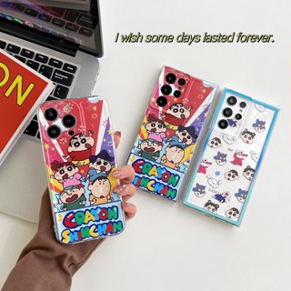 เคสโทรศัพท์มือถือแบบนิ่ม TPU ใส ลายการ์ตูนชินจัง อุลตร้าแมน สําหรับ Samsung Galaxy S23 S22 S21 S20 Plus Ultra + S21 S20 FE S10+ S10 Note 20 Ultra 10 Plus