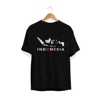 เสื้อยืด ผ้าฝ้าย พรีเมี่ยม ลาย Peta Indonesia Kaos Indonesia 30s