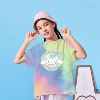 เสื้อยืด พิมพ์ลายการ์ตูน Cinnamoroll แฟชั่นสร้างสรรค์ สําหรับเด็กผู้ชาย และเด็กผู้หญิง