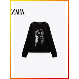 Zara เสื้อกันหนาว ปักลาย แฟชั่นฤดูใบไม้ร่วง และฤดูหนาว สําหรับผู้หญิง 0085872 800