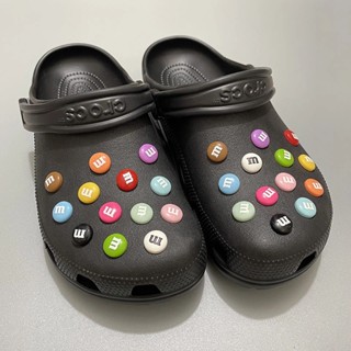 Jibbitz Charm จี้ช็อคโกแลต ลูกอม ถั่ว M&amp;M น่ารัก เครื่องประดับสําหรับผู้หญิง