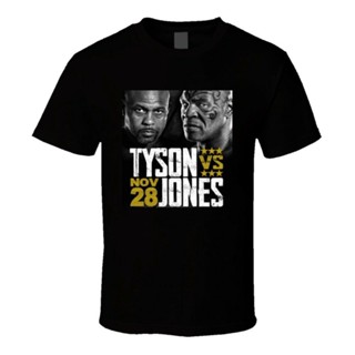 [S-5XL] GILDAN เสื้อยืด พิมพ์ลายโปสเตอร์ Mike Tyson Vs Roy Jones Jr Boxing สําหรับผู้ชาย เสื้อยืดคอกลม ผ้าฝ้าย แบบเรียบ