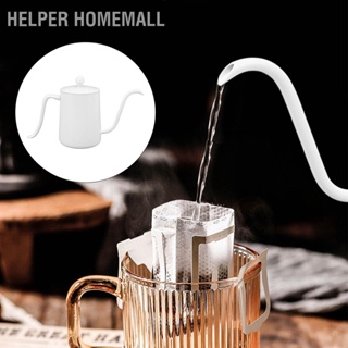 Helper HomeMall Spout Coffee Pot Professional ความจุ 600ml กาต้มน้ำกาแฟคอห่านสแตนเลสสำหรับเดินทางที่บ้าน