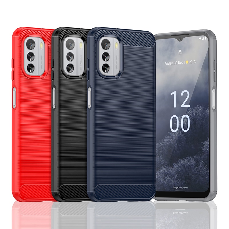 สําหรับ Nokia G60 / G50 / G20 / G10 / G21 / G11 Ultra Slim Brushed Texture กันกระแทก Soft TPU Case Cover