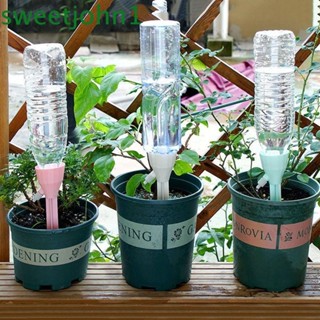 SWEETJOHN Automatic Potted Plant Waterer Plastic Plant Drip Self Watering Spikes Bonsai Drip Garden Supplies Gardening Household Greenhouse Potted Plants Auto Irrigation System/Multicolor