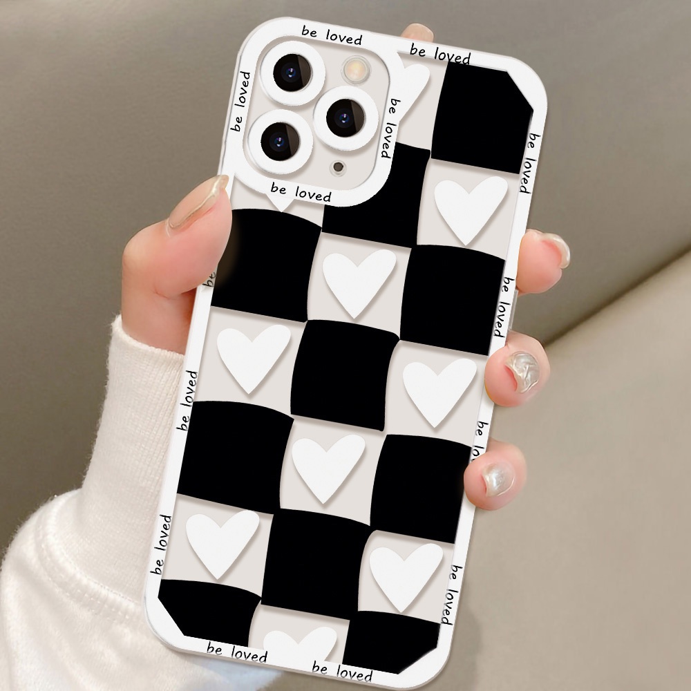 เคสโทรศัพท์ใสลายหมากรุกลายหมากรุ for OPPO A18 A5 A9 A5S A12 A15 A31 A53 A92 A93 A95 A94 A55 A54 A35 A11S A33 A8 A76 A74