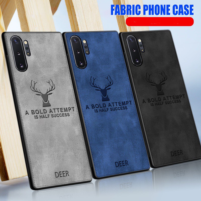 Case for Samsung Galaxy Note 20 Ultra 10 9 8 S25 S10 Plus S26 S21 S22 S23 S24 FE A55 A35 A34 A54 A14 A52 5G A52s เคสโทรศัพท์ซิลิโคน TPU แบบนิ่ม ลายกวาง หนัง PU สําหรับ