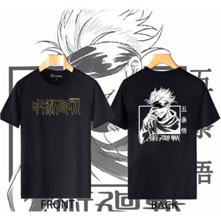 เสื้อยืดแขนสั้นเสื้อยืดอะนิเมะ Jujutsu Kaisen Gojo Satoru สำลีซุปเปอร์ฮอตคูล เสื้อยืด เสื้ออนิเมะS-5XL