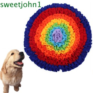 SWEETJOHN Dog Snuffle Mat Anti Choking Pet Leak Food Food Dispenser Nose Smell Training Foraging Skills Dog Puzzle Toy