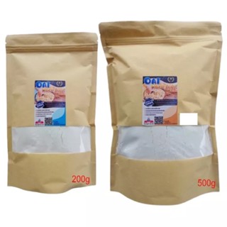 โอ๊ตไฟเบอร์ 100% บรรจุถุงคราฟท์  มี 2 ขนาด  200 กรัม และ 500 กรัม Oat Fiber คีโตทานได้