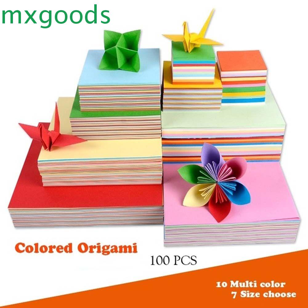 Mxgoods กระดาษตัดกระดาษสองด้าน ของเล่นเสริมการเรียนรู้เด็ก 100 ชิ้น