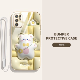 เคสโทรศัพท์มือถือ ลายสัตว์ และพืชน่ารัก 3D พร้อมสายคล้อง สําหรับ Xiaomi POCO M3 Pro 4G 5G Redmi Note 10 5G Note 10T 5G