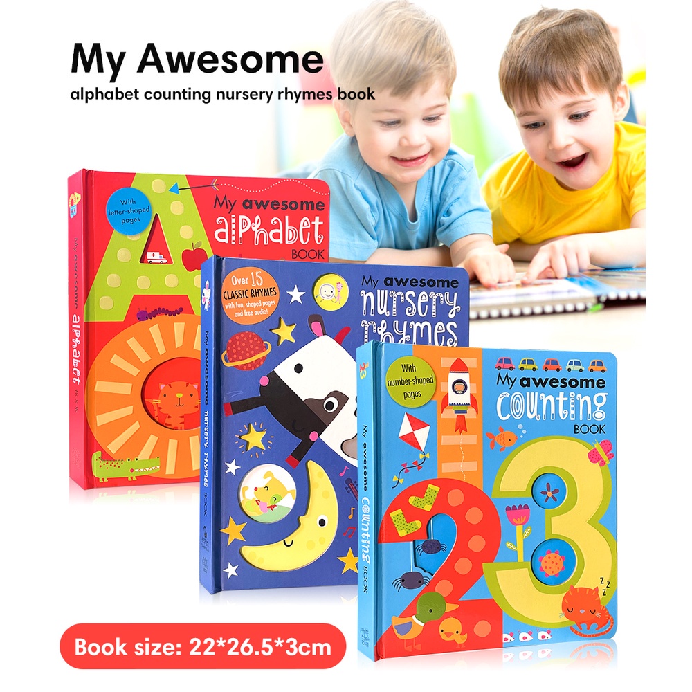 หนังสือ My Awesome Nursery Rhymes ABC 123Counting ภาษาอังกฤษ เสริมการเรียนรู้เด็กก่อนวัยเรียน