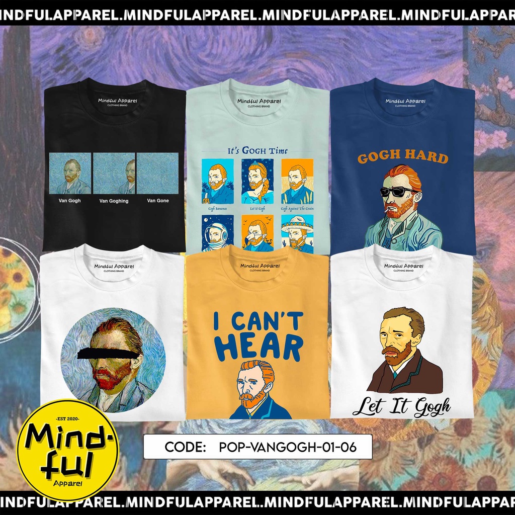 POP CULTURE VAN GOGH GRAPHIC TEES | MINDFUL APPAREL T-SHIRT_01
