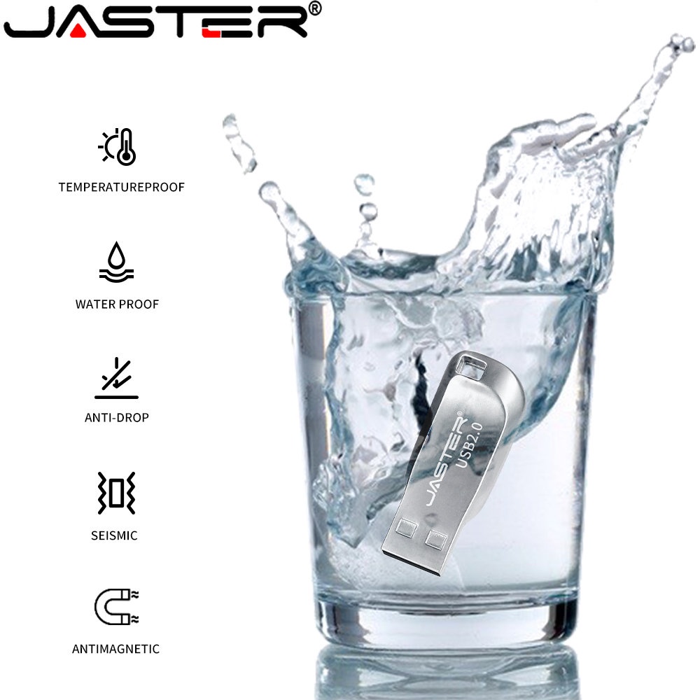 Jaster แฟลชไดรฟ์ USB โลหะ 128GB 1 ชิ้น ฟรีโลโก้ปากกา 64GB รูปที่ 5