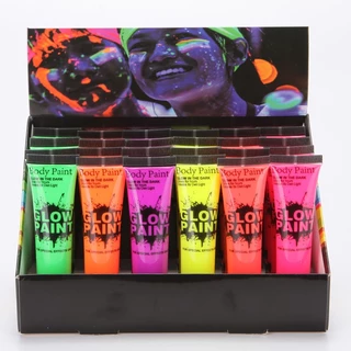 COD🔥สีทาตัวเรืองแสง สีสะท้อนแสง บอดี้เพ้นท์ เรืองแสงในไฟแบล็คไลท์ Body paint มีหลายสีให้เลือก