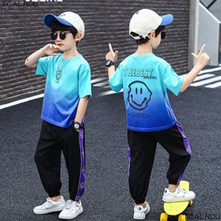 ใหม่ ชุดเสื้อแขนสั้น วันพีช ฤดูร้อน สไตล์เกาหลี แฟชั่นฤดูร้อน สําหรับเด็กผู้ชาย 2SMV 2023 2023