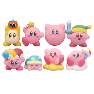 ตุ๊กตาฟิกเกอร์ Kirby Switch Kawaii Anime Game Figure Nintendo ขนาดเล็ก สําหรับตกแต่ง 8 ชิ้น ต่อชุด