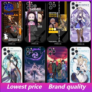 Mg เคสโทรศัพท์มือถือแบบแก้ว มีไฟกระพริบ LED ลาย Nezuko สําหรับ Samsung S21ULTRA S21+ S22+ S22ULTRA S20+ A12 A72 A71 A52 A51 A32 A21S NOTE10+ NOTE20ultra S23 S23Ultra S23Plus